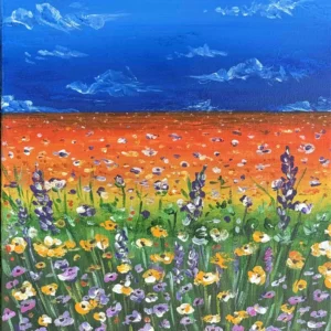 Texas wildflower harmony; 11x14, acrylic on canvas