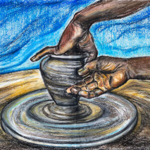 The Potter’s hands; 18’x24’;