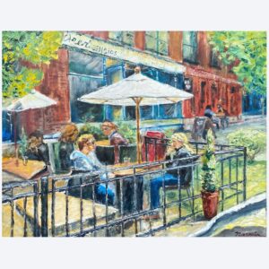 Cafe scene, PEI, Canada; 22'' x 28'';